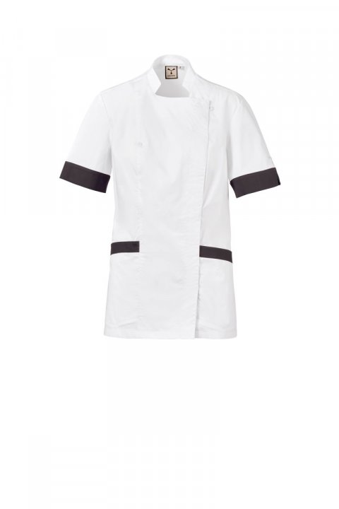 Amber Mesh Lady Blouse beauté Blanc / Noir