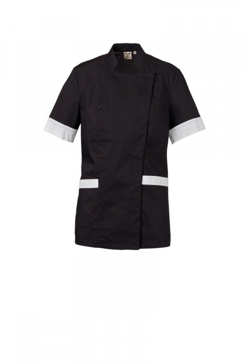 Amber Mesh Lady Blouse beauté Noir / Blanc