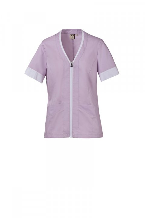 Giada Lady Beauty-Bluse LILA/WEISS