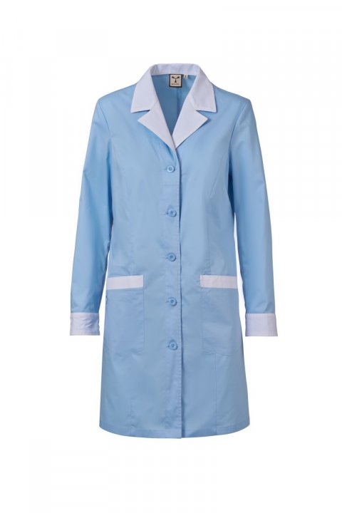 Wood Lady Blouse de nettoyage HELLBLAU / Blanc