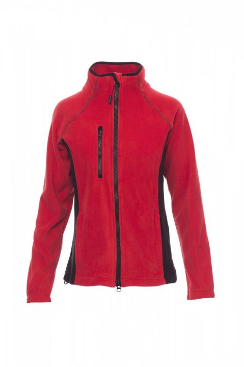 Aspen+Lady Fleecejacke ROT/SCHWARZ