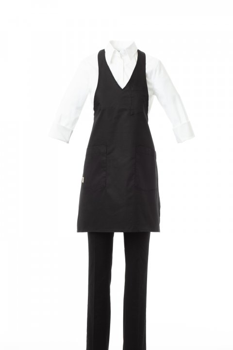 Nouvelle Tablier à bavette Noir