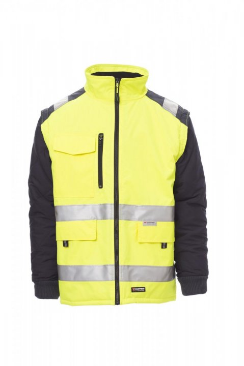 Hiway Jacke Jaune fluo / Bleu marine