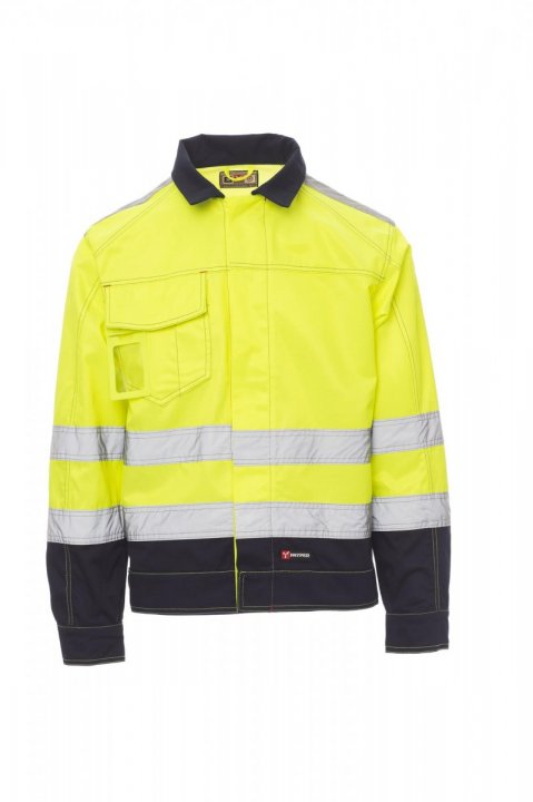 Safe Hi-Vi Jacke Jaune fluo / Bleu marine
