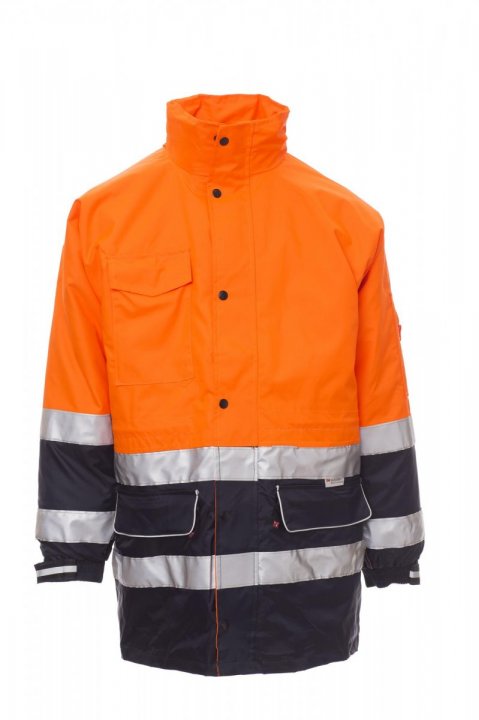 Security Jacke FLUOORANGE/MARINEBLAU