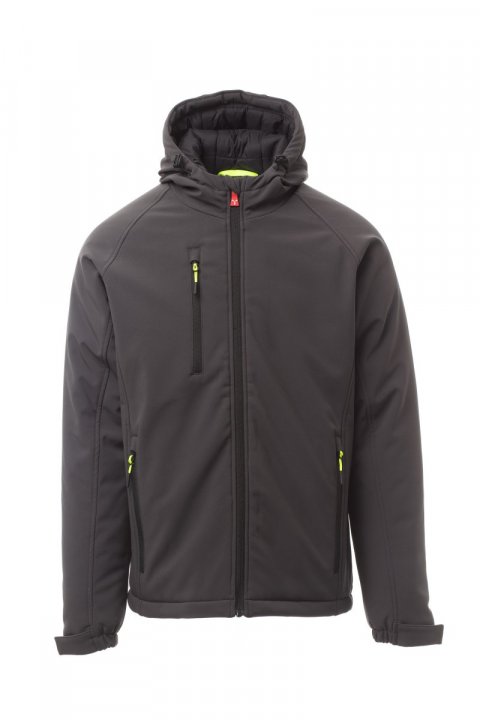 Gale Pad Gefütterte Softshell-Jacke ANTHRAZIT / Noir