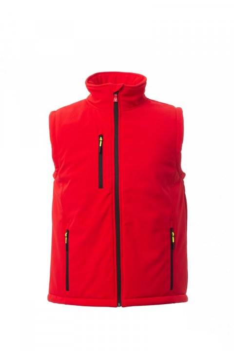 Gale Pad Gefütterte Softshell-Weste ROT/SCHWARZ