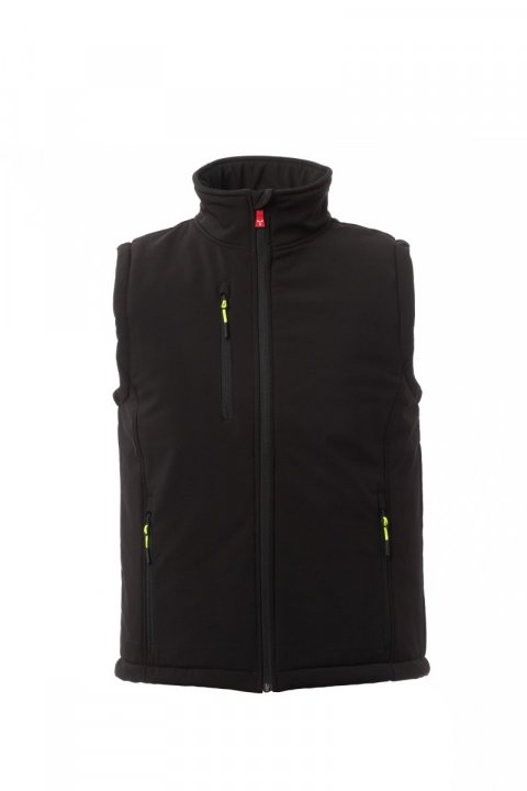 Gale Pad Gefütterte Softshell-Weste SCHWARZ/SCHWARZ