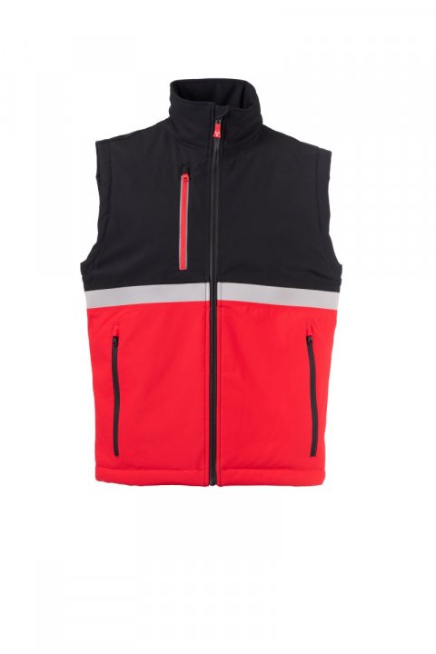Wise Lite Pad Gefütterte Softshell-Weste ROT/SCHWARZ