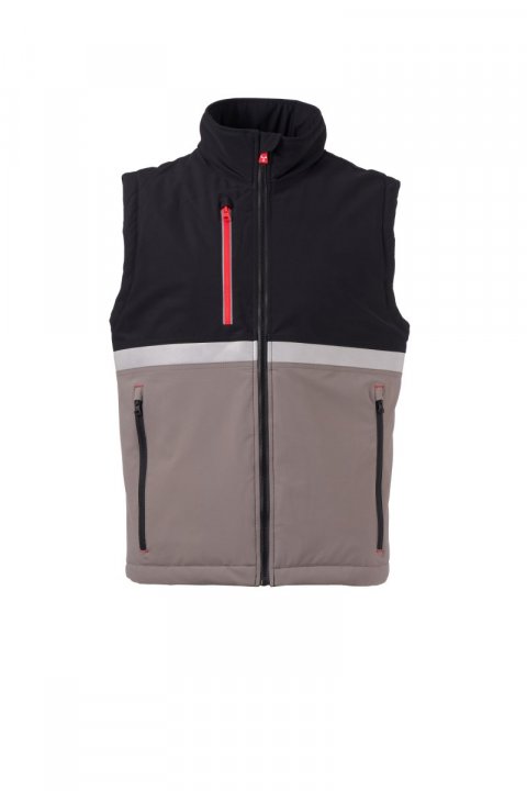 Wise Lite Pad Gefütterte Softshell-Weste RAUCHGRAU/SCHWARZ