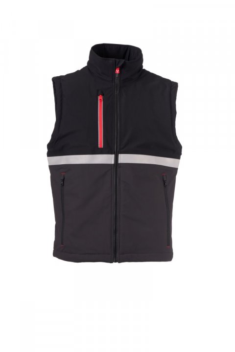 Wise Lite Pad Gefütterte Softshell-Weste ANTHRAZIT/SCHWARZ