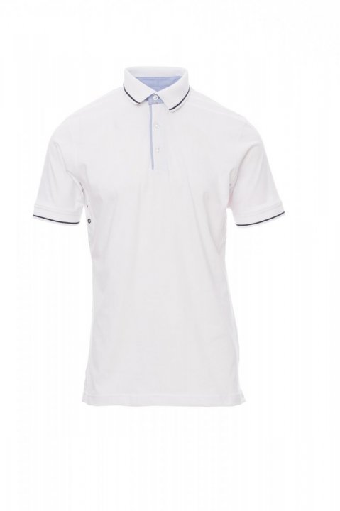 Cambridge Polohemd Blanc / Bleu marine