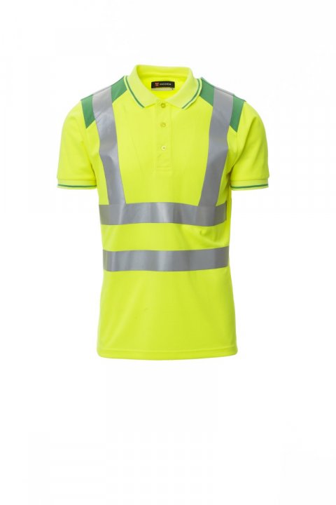 Guard+ Polohemd Jaune fluo / Vert vif