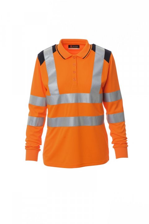 Guard+Winter Lady Polohemd Orange fluo / Bleu marine