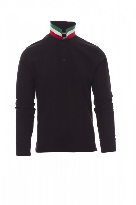 Long Nation Polohemd Noir / ITALIEN