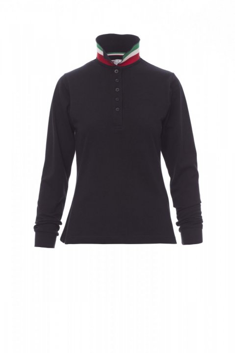 Long Nation Lady Polohemd Bleu marine / ITALIEN