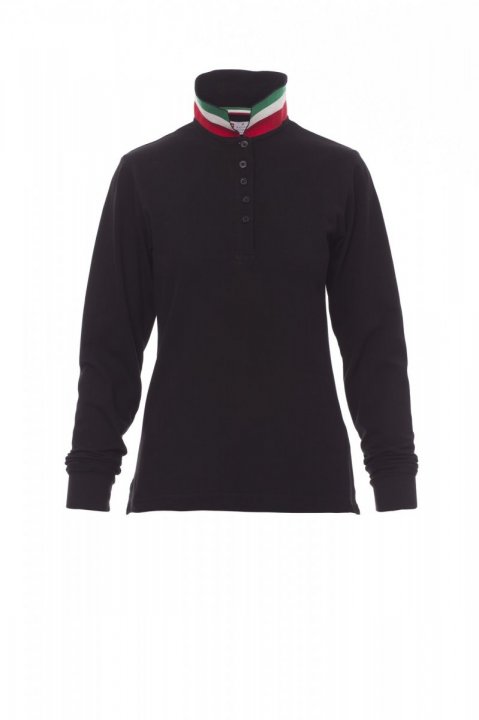 Long Nation Lady Polohemd Noir / ITALIEN