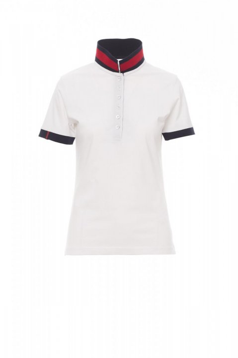 Memphis Lady Polohemd Blanc / Rouge-Bleu