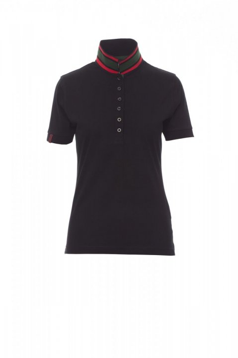 Memphis Lady Polohemd Noir / Rouge-Vert