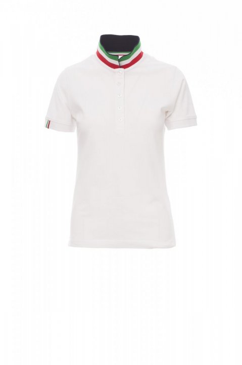 Nation Lady Polohemd WEISS/ITALIEN
