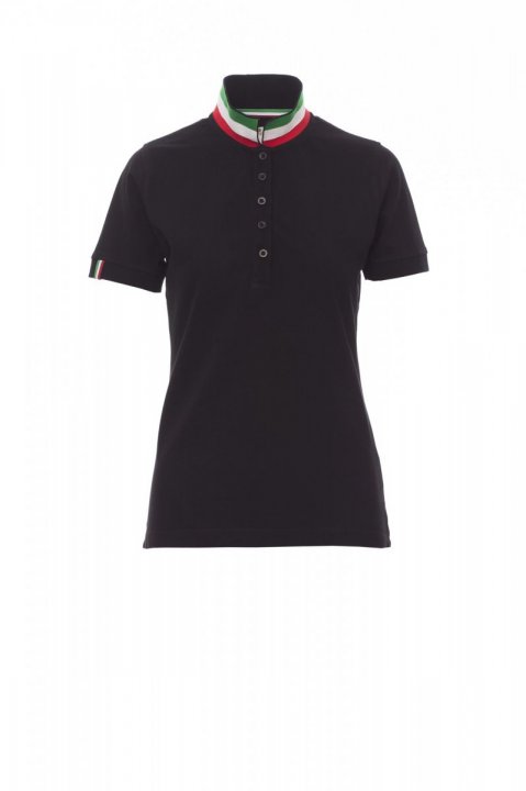 Nation Lady Polohemd SCHWARZ/ITALIEN