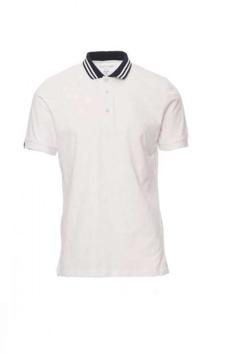 Nautic Polohemd WEISS/MARINEBLAU-WEISS/FLUOGELB