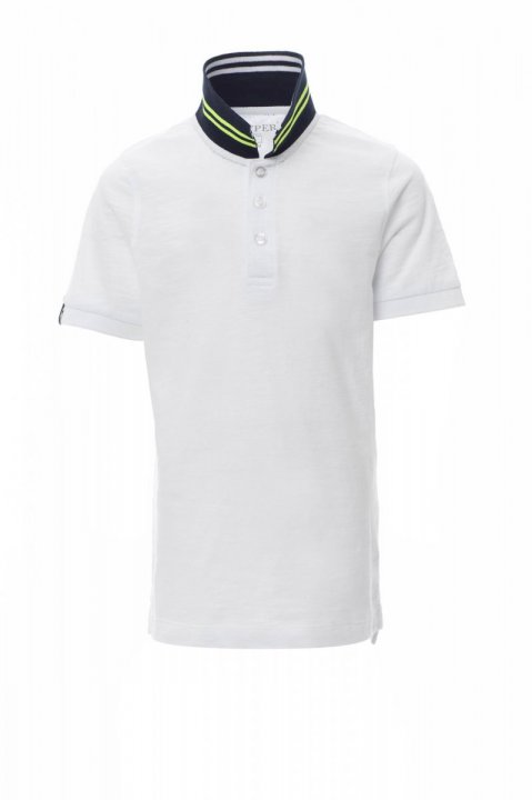Nautic Kids Polohemd WEISS/MARINEBLAU-WEISS/FLUOGELB