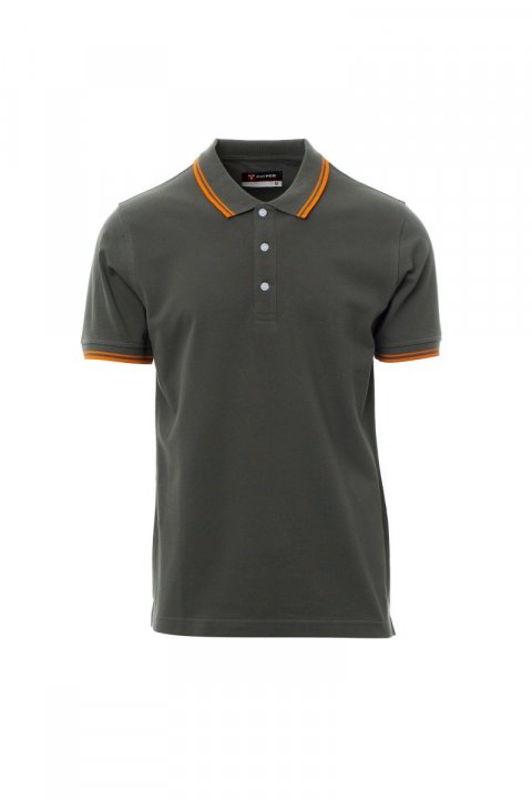 Skipper Polohemd RAUCHGRAU/ORANGE