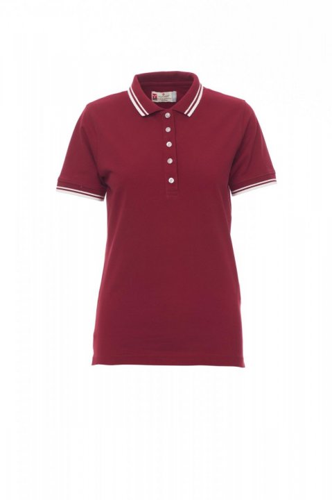 Skipper Lady Polohemd BORDEAUX/WEISS