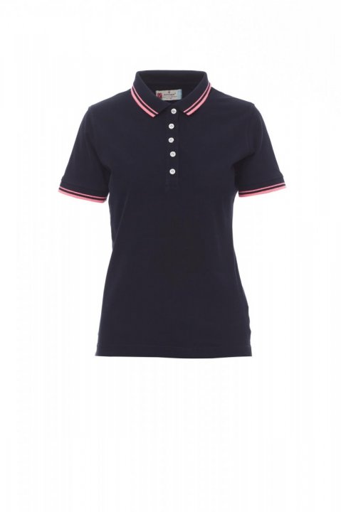 Skipper Lady Polohemd MARINEBLAU/NEON-FUCHSIENROT