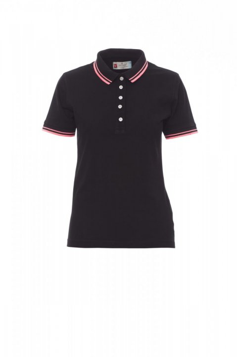 Skipper Lady Polohemd SCHWARZ/NEON-FUCHSIENROT