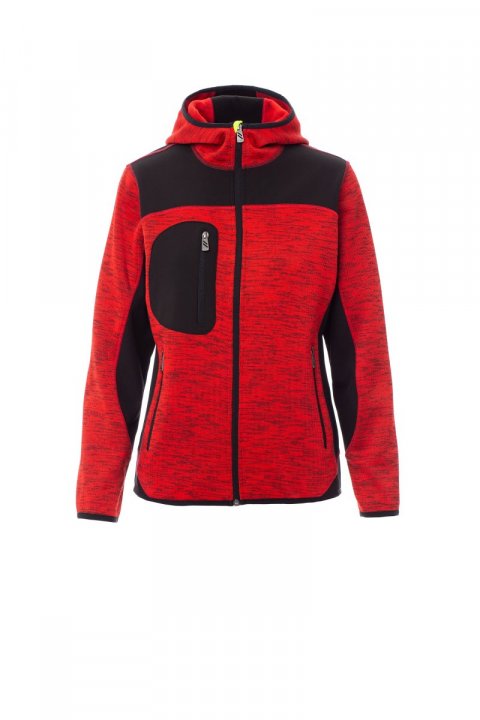 Trip Lady Softshell-Jacke ROT/SCHWARZ-FLUOGELB