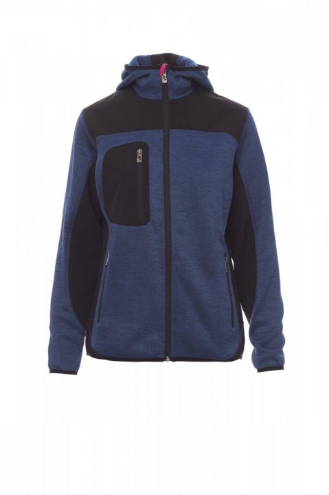 Trip Lady Softshell-Jacke BLAU MELIERT/SCHWARZ-FLUO-FUCHSIENROT
