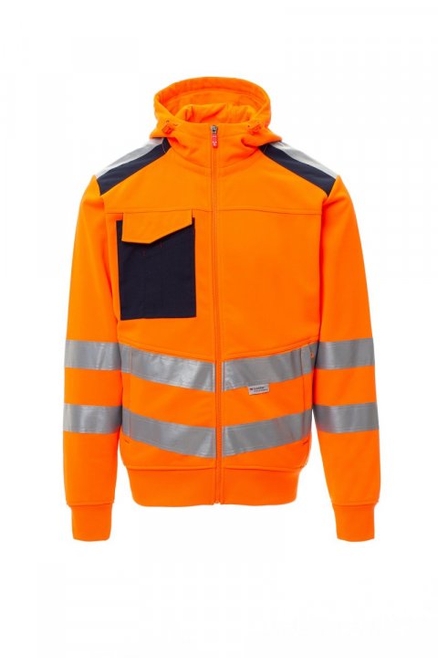 Leader Sweatshirt Orange fluo / Bleu marine