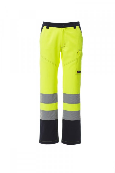 Charter Lady Arbeitshose Jaune fluo / Bleu marine