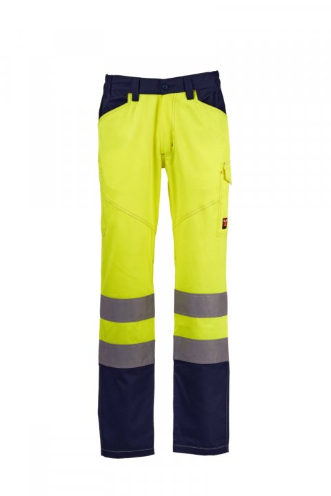 Charter Summer Arbeitshose Jaune fluo / Bleu marine