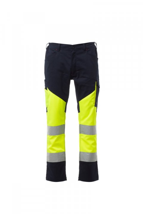 Working Summer Arbeitshose Jaune fluo / Bleu marine