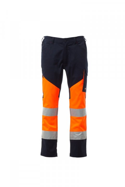 Working Summer Arbeitshose Orange fluo / Bleu marine