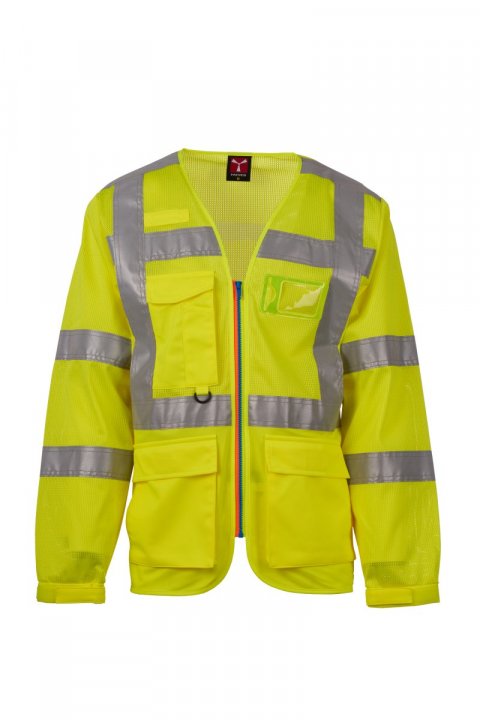Long Exo Mesh Weste FLUOGELB