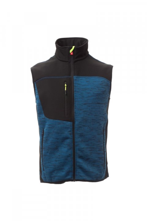 Tour Weste BLAU MELIERT / Noir-Jaune fluo