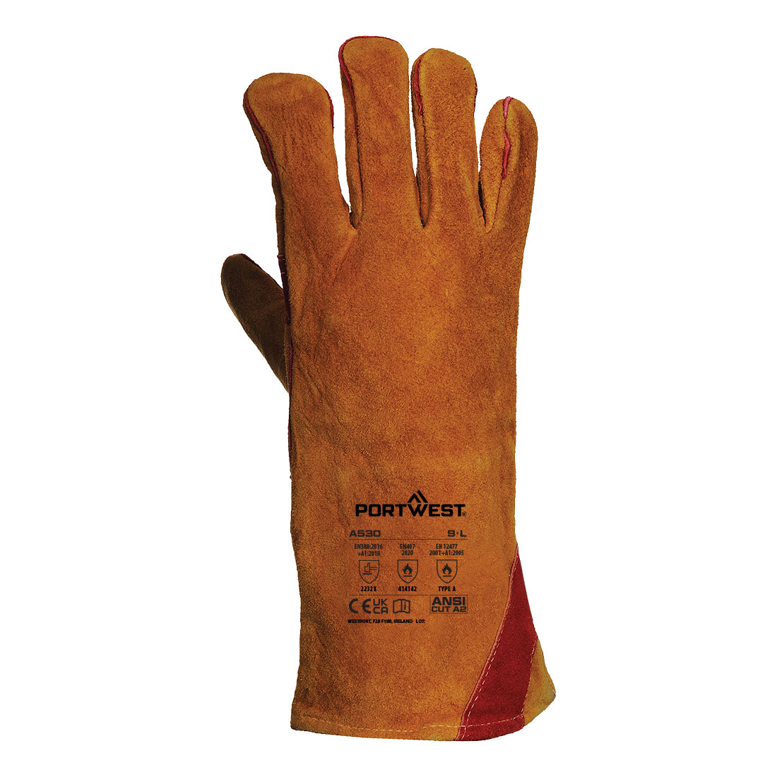 Verstärkter Schweisserschutz-Handschuh mit Stulpe 2