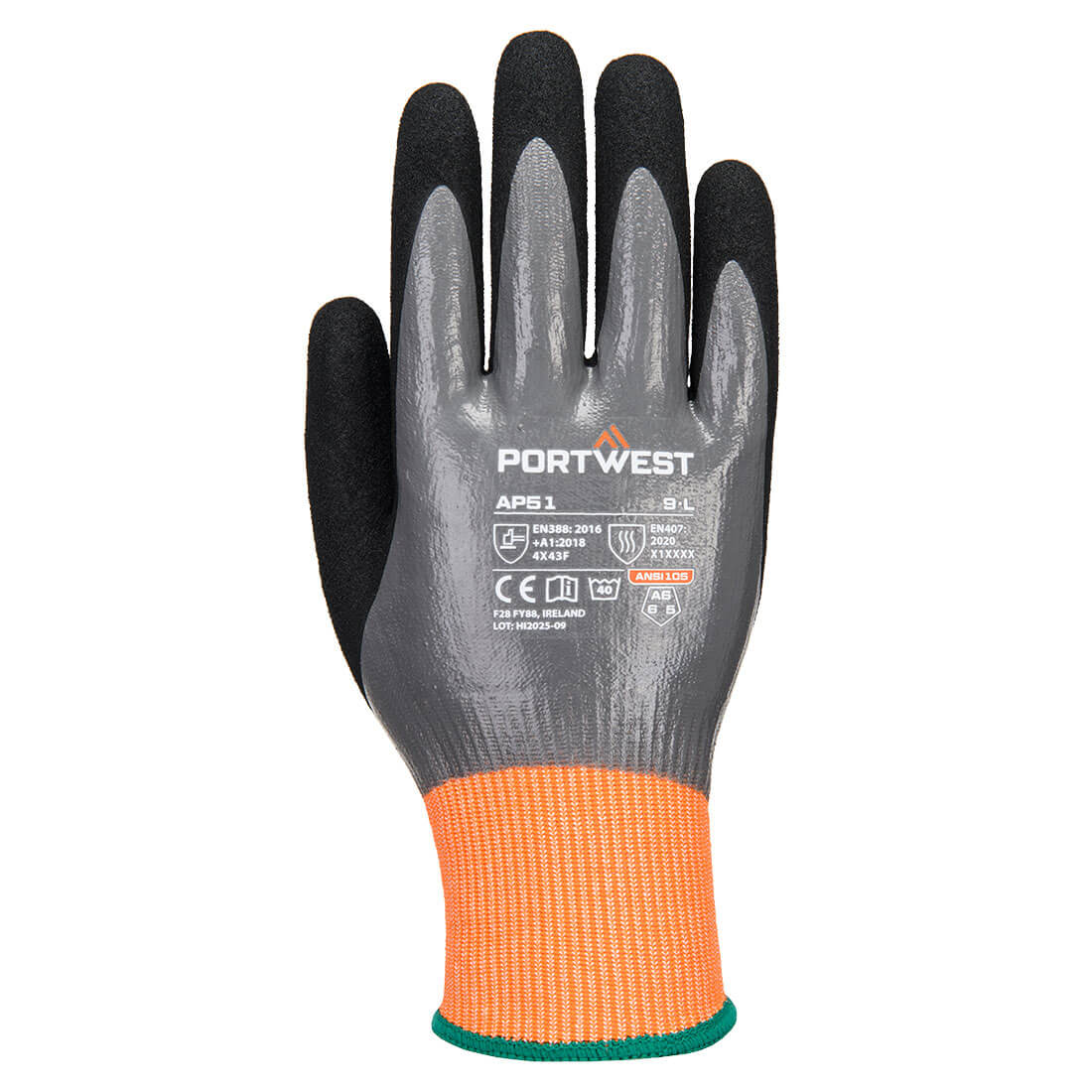 Cut F15 Nitril-Aqua Handschuh 2