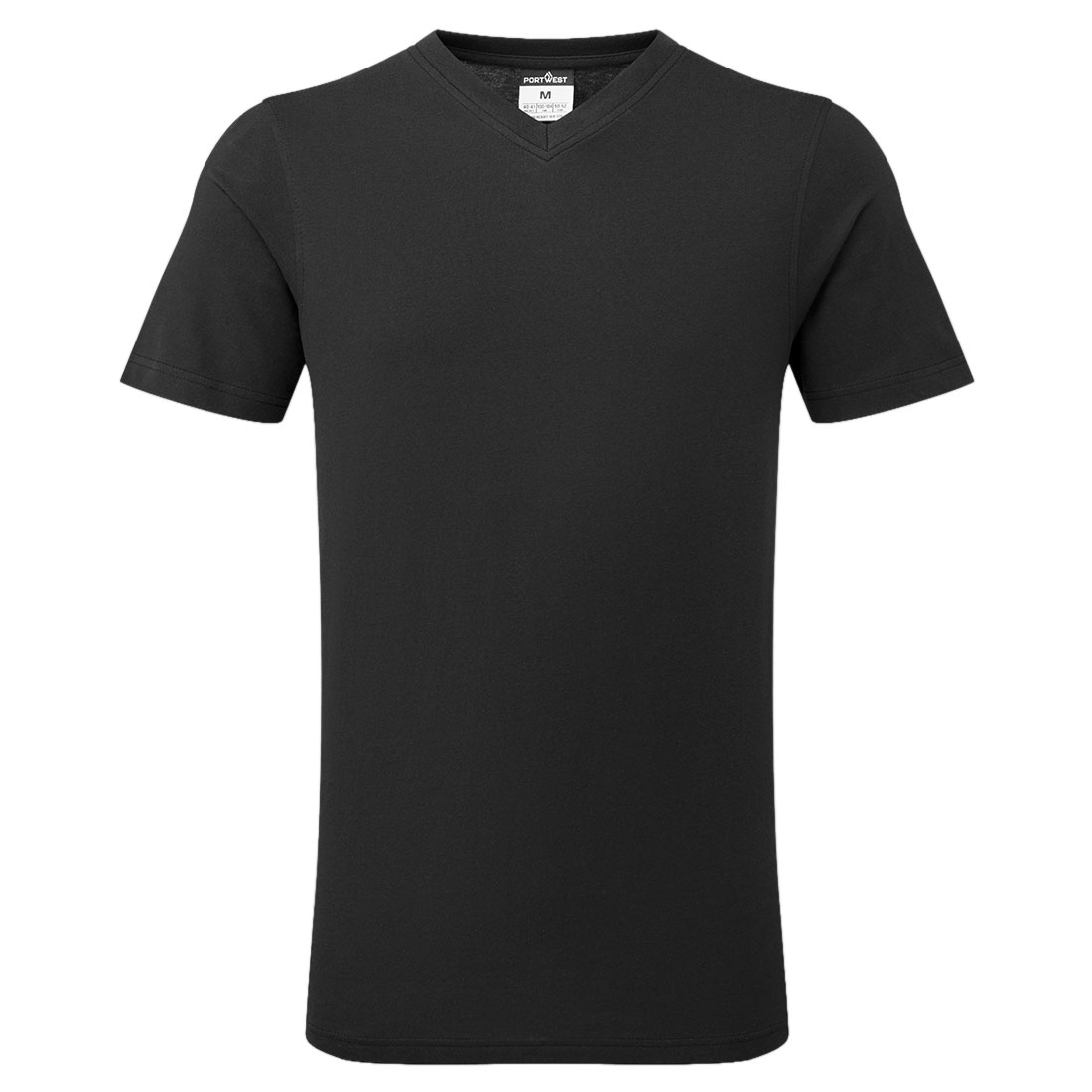 T-Shirt mit V-Ausschnitt aus Baumwolle