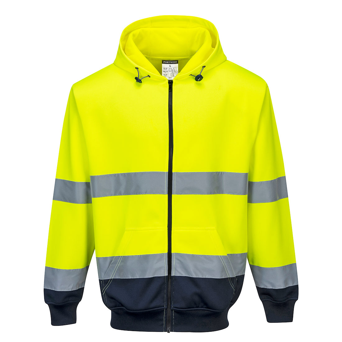 Hi-Vis Kontrast Kapuzen Sweatjacke 3