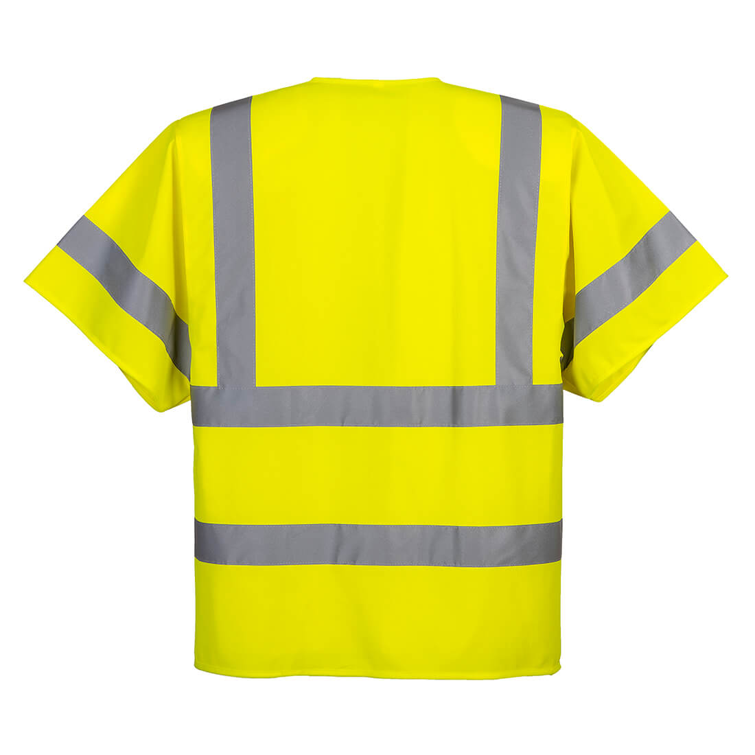 Hi-Vis Weste mit Schulterreflexband und Reißverschluss kurzarm 3