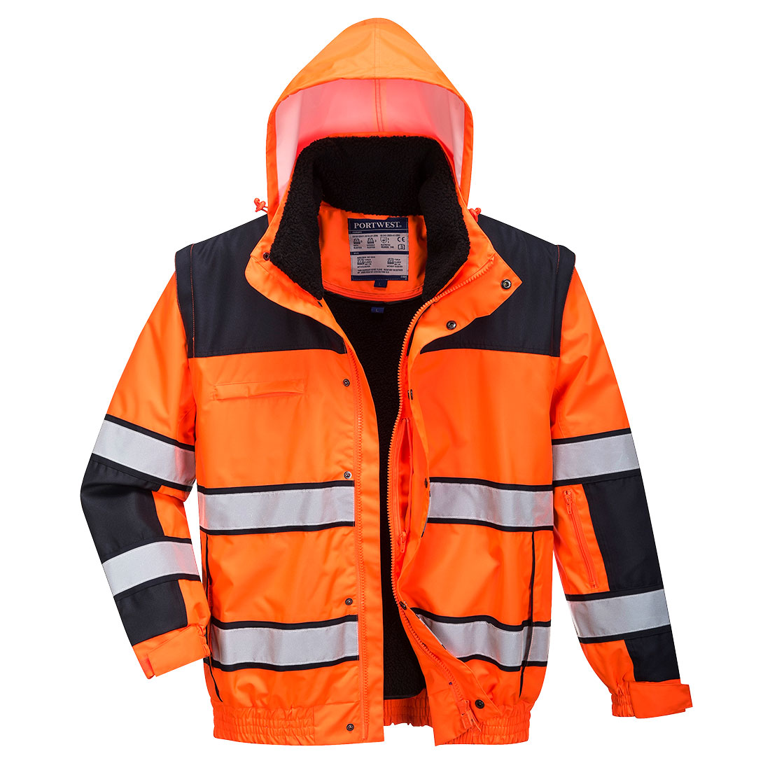 Hi-Vis 3-in-1 Kontrast Winter Pilotjacke