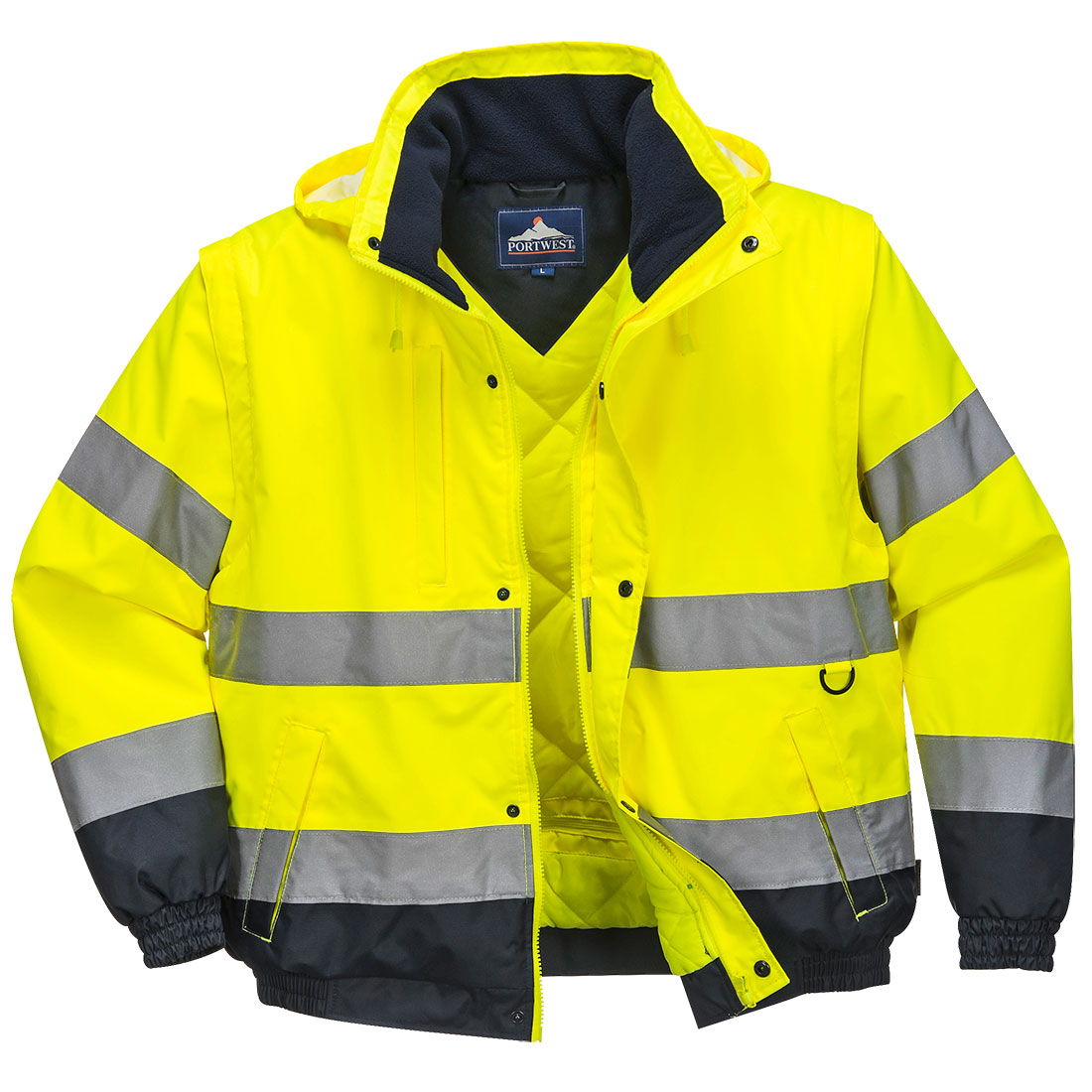 Hi-Vis Kontrast 2-in-1-Pilotjacke 3