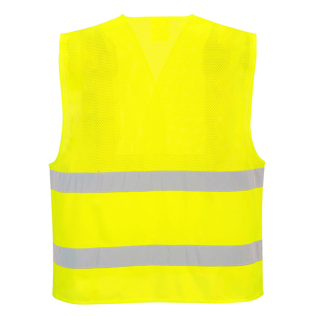 Hi-Vis Halb-Mesh Weste 2 Reflexstreifen 4