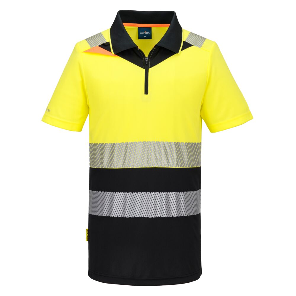 DX4 Hi-Vis Poloshirt mit Reißverschluss Klasse 1 3