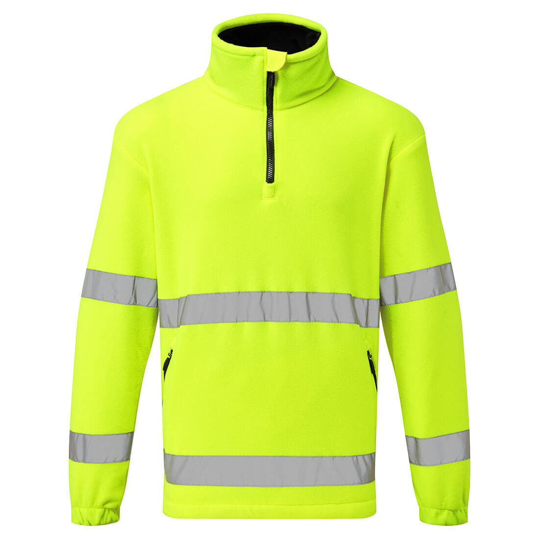 Hi-Vis Fleecepullover mit 1/2 Reißverschluss 3